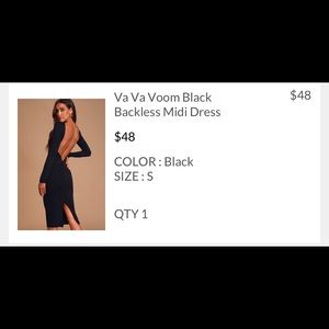 Lulus black cocktail dress